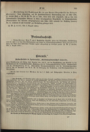 Post- und Telegraphen-Verordnungsblatt für das Verwaltungsgebiet des K.-K. Handelsministeriums 18930809 Seite: 3