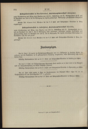 Post- und Telegraphen-Verordnungsblatt für das Verwaltungsgebiet des K.-K. Handelsministeriums 18930814 Seite: 4