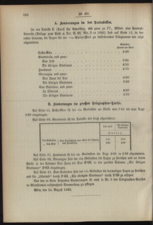 Post- und Telegraphen-Verordnungsblatt für das Verwaltungsgebiet des K.-K. Handelsministeriums 18930818 Seite: 2