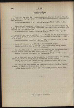 Post- und Telegraphen-Verordnungsblatt für das Verwaltungsgebiet des K.-K. Handelsministeriums 18930821 Seite: 4