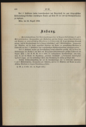 Post- und Telegraphen-Verordnungsblatt für das Verwaltungsgebiet des K.-K. Handelsministeriums 18930831 Seite: 2