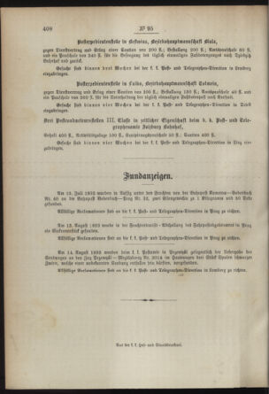 Post- und Telegraphen-Verordnungsblatt für das Verwaltungsgebiet des K.-K. Handelsministeriums 18930831 Seite: 4