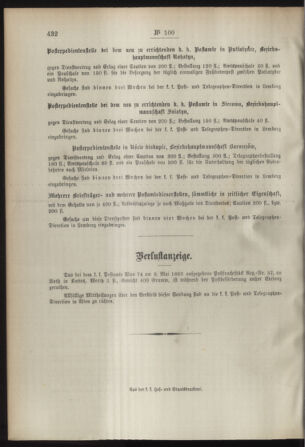 Post- und Telegraphen-Verordnungsblatt für das Verwaltungsgebiet des K.-K. Handelsministeriums 18930922 Seite: 4