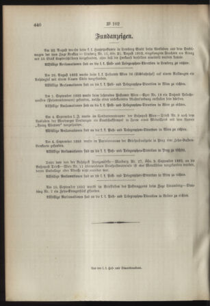 Post- und Telegraphen-Verordnungsblatt für das Verwaltungsgebiet des K.-K. Handelsministeriums 18930928 Seite: 4