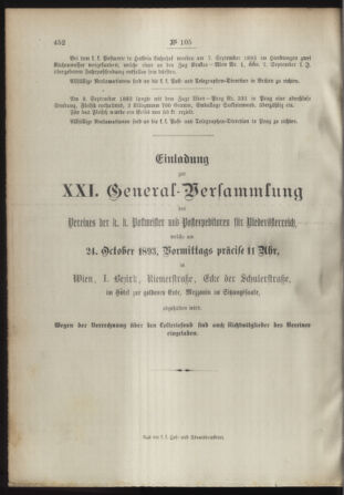 Post- und Telegraphen-Verordnungsblatt für das Verwaltungsgebiet des K.-K. Handelsministeriums 18931005 Seite: 4