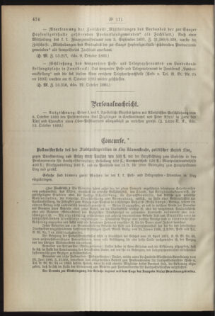 Post- und Telegraphen-Verordnungsblatt für das Verwaltungsgebiet des K.-K. Handelsministeriums 18931019 Seite: 2