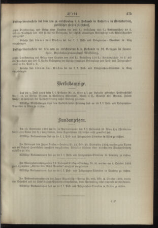 Post- und Telegraphen-Verordnungsblatt für das Verwaltungsgebiet des K.-K. Handelsministeriums 18931019 Seite: 3