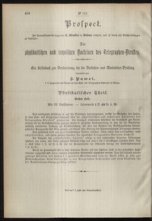 Post- und Telegraphen-Verordnungsblatt für das Verwaltungsgebiet des K.-K. Handelsministeriums 18931019 Seite: 4