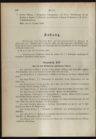 Post- und Telegraphen-Verordnungsblatt für das Verwaltungsgebiet des K.-K. Handelsministeriums 18931027 Seite: 2