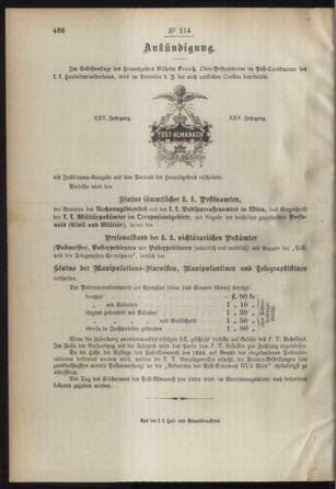 Post- und Telegraphen-Verordnungsblatt für das Verwaltungsgebiet des K.-K. Handelsministeriums 18931028 Seite: 4