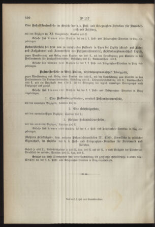 Post- und Telegraphen-Verordnungsblatt für das Verwaltungsgebiet des K.-K. Handelsministeriums 18931109 Seite: 4