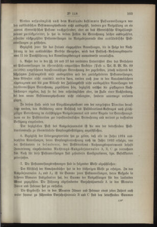 Post- und Telegraphen-Verordnungsblatt für das Verwaltungsgebiet des K.-K. Handelsministeriums 18931111 Seite: 7