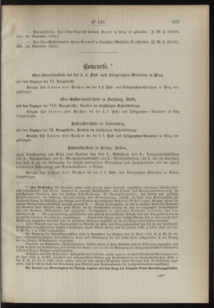 Post- und Telegraphen-Verordnungsblatt für das Verwaltungsgebiet des K.-K. Handelsministeriums 18931127 Seite: 3