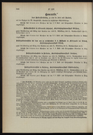 Post- und Telegraphen-Verordnungsblatt für das Verwaltungsgebiet des K.-K. Handelsministeriums 18931201 Seite: 2