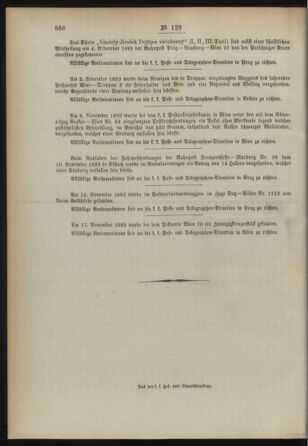 Post- und Telegraphen-Verordnungsblatt für das Verwaltungsgebiet des K.-K. Handelsministeriums 18931202 Seite: 8