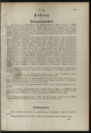 Post- und Telegraphen-Verordnungsblatt für das Verwaltungsgebiet des K.-K. Handelsministeriums 18931207 Seite: 3