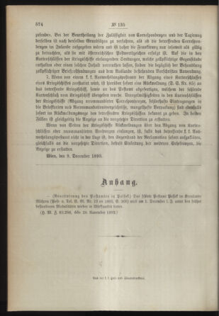 Post- und Telegraphen-Verordnungsblatt für das Verwaltungsgebiet des K.-K. Handelsministeriums 18931214 Seite: 4