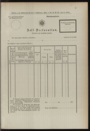 Post- und Telegraphen-Verordnungsblatt für das Verwaltungsgebiet des K.-K. Handelsministeriums 18931224 Seite: 13