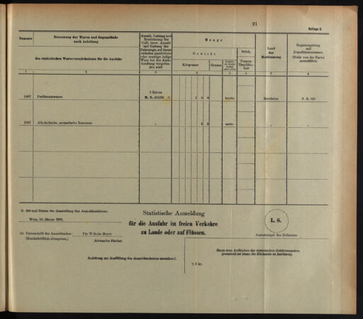 Post- und Telegraphen-Verordnungsblatt für das Verwaltungsgebiet des K.-K. Handelsministeriums 18931224 Seite: 41