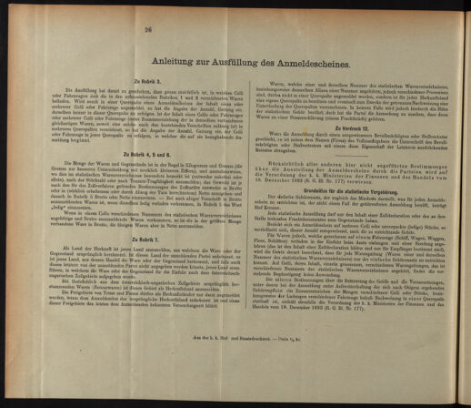 Post- und Telegraphen-Verordnungsblatt für das Verwaltungsgebiet des K.-K. Handelsministeriums 18931224 Seite: 46