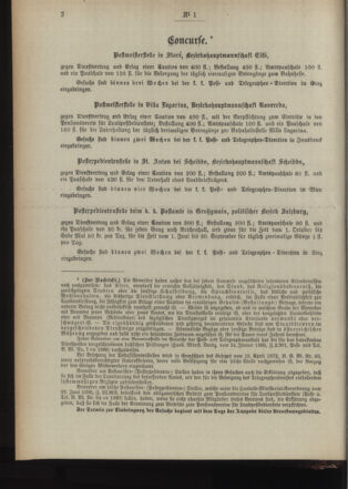 Post- und Telegraphen-Verordnungsblatt für das Verwaltungsgebiet des K.-K. Handelsministeriums 18940103 Seite: 2