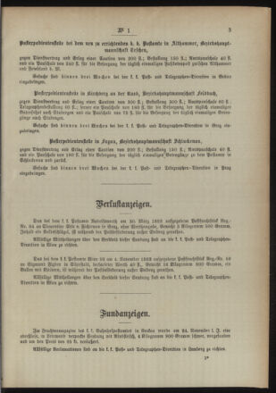 Post- und Telegraphen-Verordnungsblatt für das Verwaltungsgebiet des K.-K. Handelsministeriums 18940103 Seite: 3