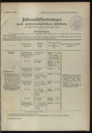 Post- und Telegraphen-Verordnungsblatt für das Verwaltungsgebiet des K.-K. Handelsministeriums 18940103 Seite: 5