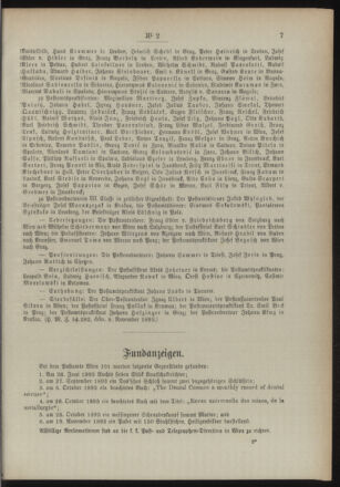 Post- und Telegraphen-Verordnungsblatt für das Verwaltungsgebiet des K.-K. Handelsministeriums 18940104 Seite: 3