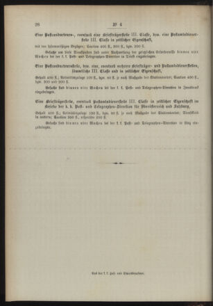 Post- und Telegraphen-Verordnungsblatt für das Verwaltungsgebiet des K.-K. Handelsministeriums 18940108 Seite: 8