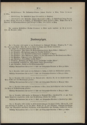 Post- und Telegraphen-Verordnungsblatt für das Verwaltungsgebiet des K.-K. Handelsministeriums 18940117 Seite: 3