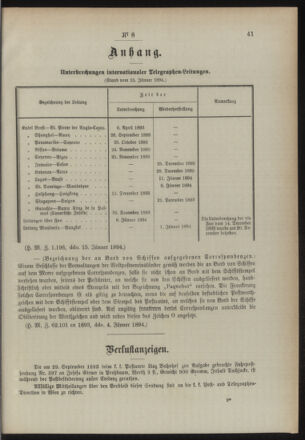 Post- und Telegraphen-Verordnungsblatt für das Verwaltungsgebiet des K.-K. Handelsministeriums 18940120 Seite: 3