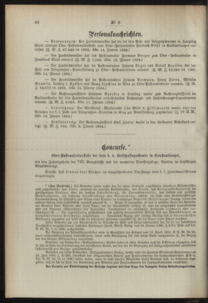 Post- und Telegraphen-Verordnungsblatt für das Verwaltungsgebiet des K.-K. Handelsministeriums 18940124 Seite: 6