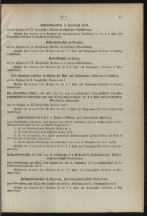 Post- und Telegraphen-Verordnungsblatt für das Verwaltungsgebiet des K.-K. Handelsministeriums 18940124 Seite: 7