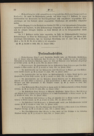 Post- und Telegraphen-Verordnungsblatt für das Verwaltungsgebiet des K.-K. Handelsministeriums 18940202 Seite: 4