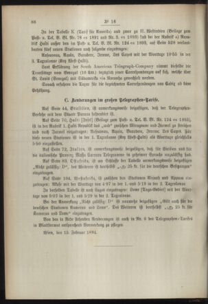 Post- und Telegraphen-Verordnungsblatt für das Verwaltungsgebiet des K.-K. Handelsministeriums 18940222 Seite: 2