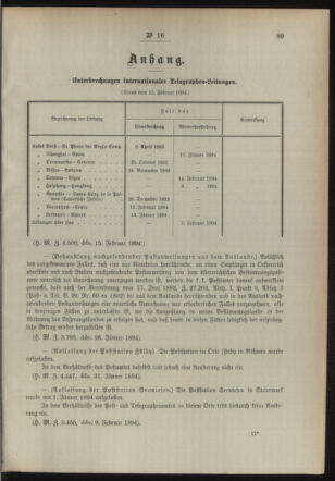 Post- und Telegraphen-Verordnungsblatt für das Verwaltungsgebiet des K.-K. Handelsministeriums 18940222 Seite: 3