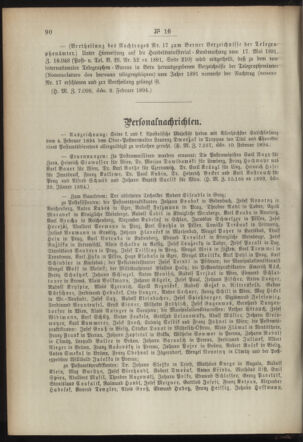 Post- und Telegraphen-Verordnungsblatt für das Verwaltungsgebiet des K.-K. Handelsministeriums 18940222 Seite: 4