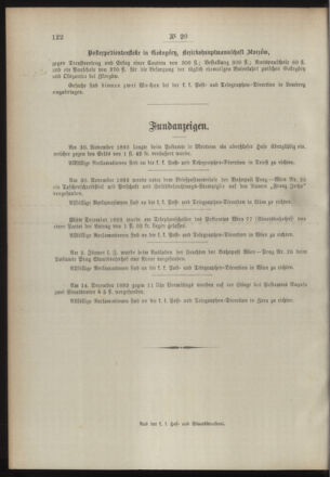 Post- und Telegraphen-Verordnungsblatt für das Verwaltungsgebiet des K.-K. Handelsministeriums 18940307 Seite: 6