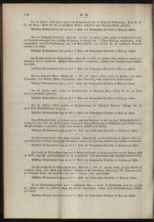 Post- und Telegraphen-Verordnungsblatt für das Verwaltungsgebiet des K.-K. Handelsministeriums 18940319 Seite: 6