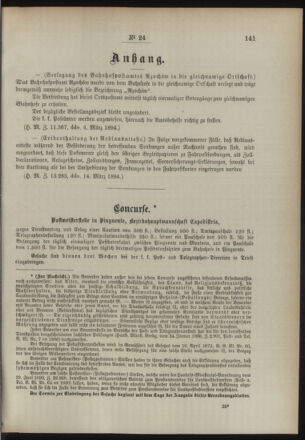 Post- und Telegraphen-Verordnungsblatt für das Verwaltungsgebiet des K.-K. Handelsministeriums 18940320 Seite: 3