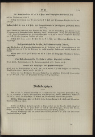 Post- und Telegraphen-Verordnungsblatt für das Verwaltungsgebiet des K.-K. Handelsministeriums 18940322 Seite: 3