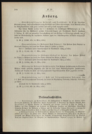 Post- und Telegraphen-Verordnungsblatt für das Verwaltungsgebiet des K.-K. Handelsministeriums 18940404 Seite: 2