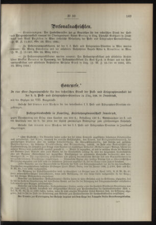 Post- und Telegraphen-Verordnungsblatt für das Verwaltungsgebiet des K.-K. Handelsministeriums 18940405 Seite: 3