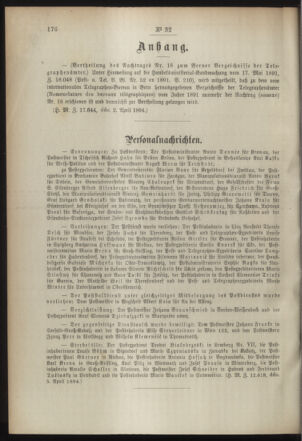 Post- und Telegraphen-Verordnungsblatt für das Verwaltungsgebiet des K.-K. Handelsministeriums 18940416 Seite: 2