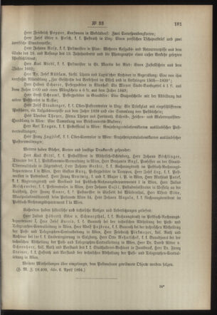 Post- und Telegraphen-Verordnungsblatt für das Verwaltungsgebiet des K.-K. Handelsministeriums 18940421 Seite: 3