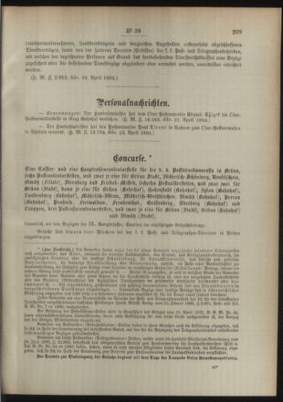 Post- und Telegraphen-Verordnungsblatt für das Verwaltungsgebiet des K.-K. Handelsministeriums 18940508 Seite: 3