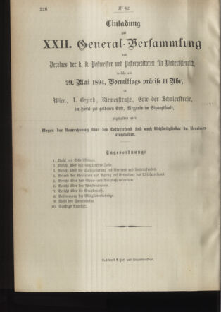 Post- und Telegraphen-Verordnungsblatt für das Verwaltungsgebiet des K.-K. Handelsministeriums 18940517 Seite: 4