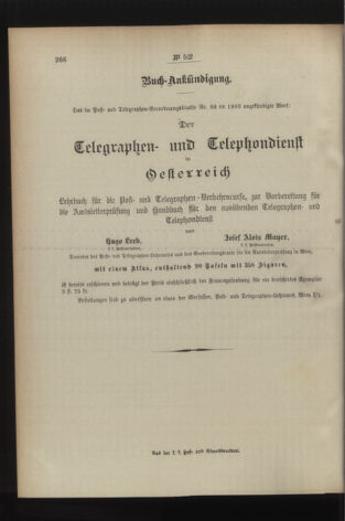 Post- und Telegraphen-Verordnungsblatt für das Verwaltungsgebiet des K.-K. Handelsministeriums 18940613 Seite: 4