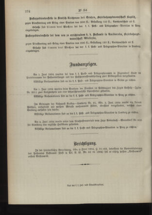 Post- und Telegraphen-Verordnungsblatt für das Verwaltungsgebiet des K.-K. Handelsministeriums 18940620 Seite: 4