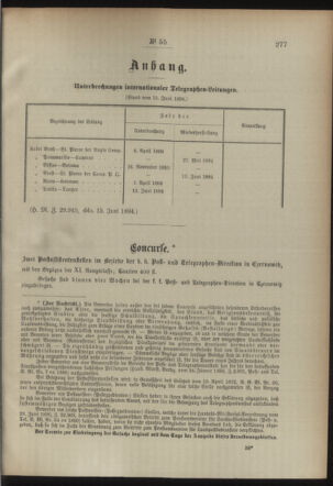 Post- und Telegraphen-Verordnungsblatt für das Verwaltungsgebiet des K.-K. Handelsministeriums 18940622 Seite: 3